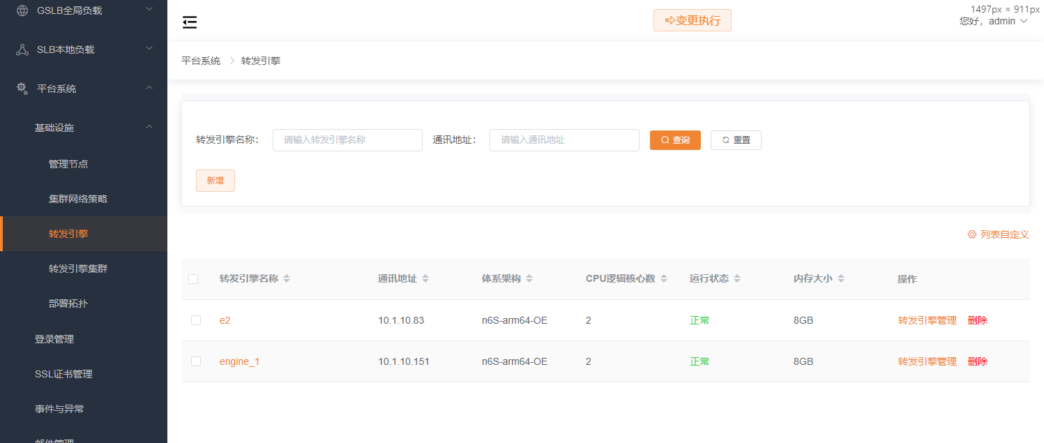 转发引擎列表