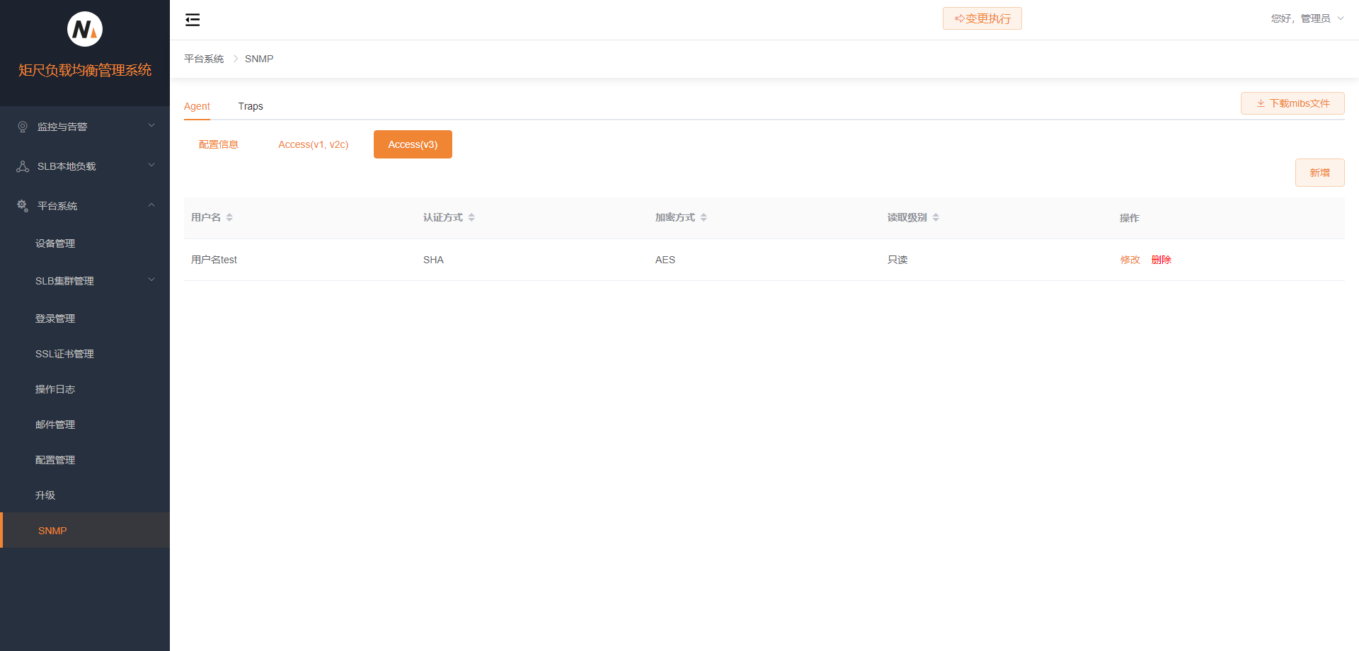 SNMP Access v3