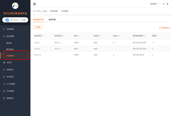 动态路由列表