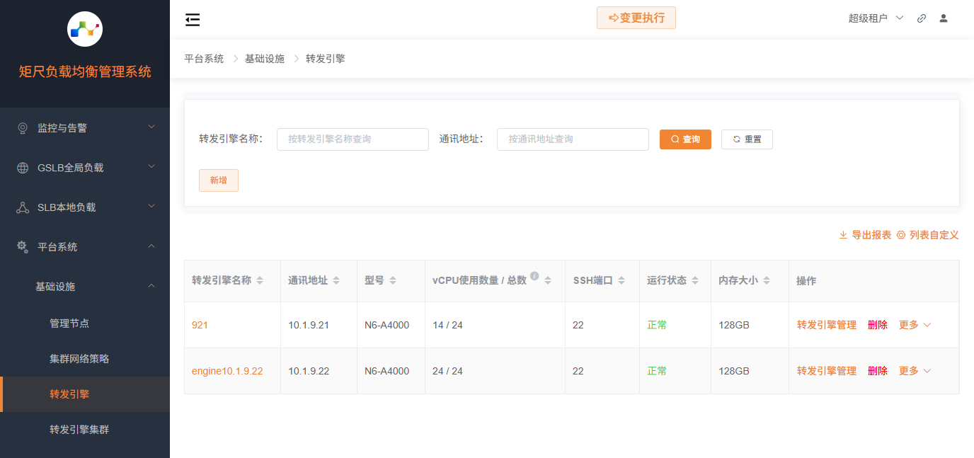 转发引擎列表