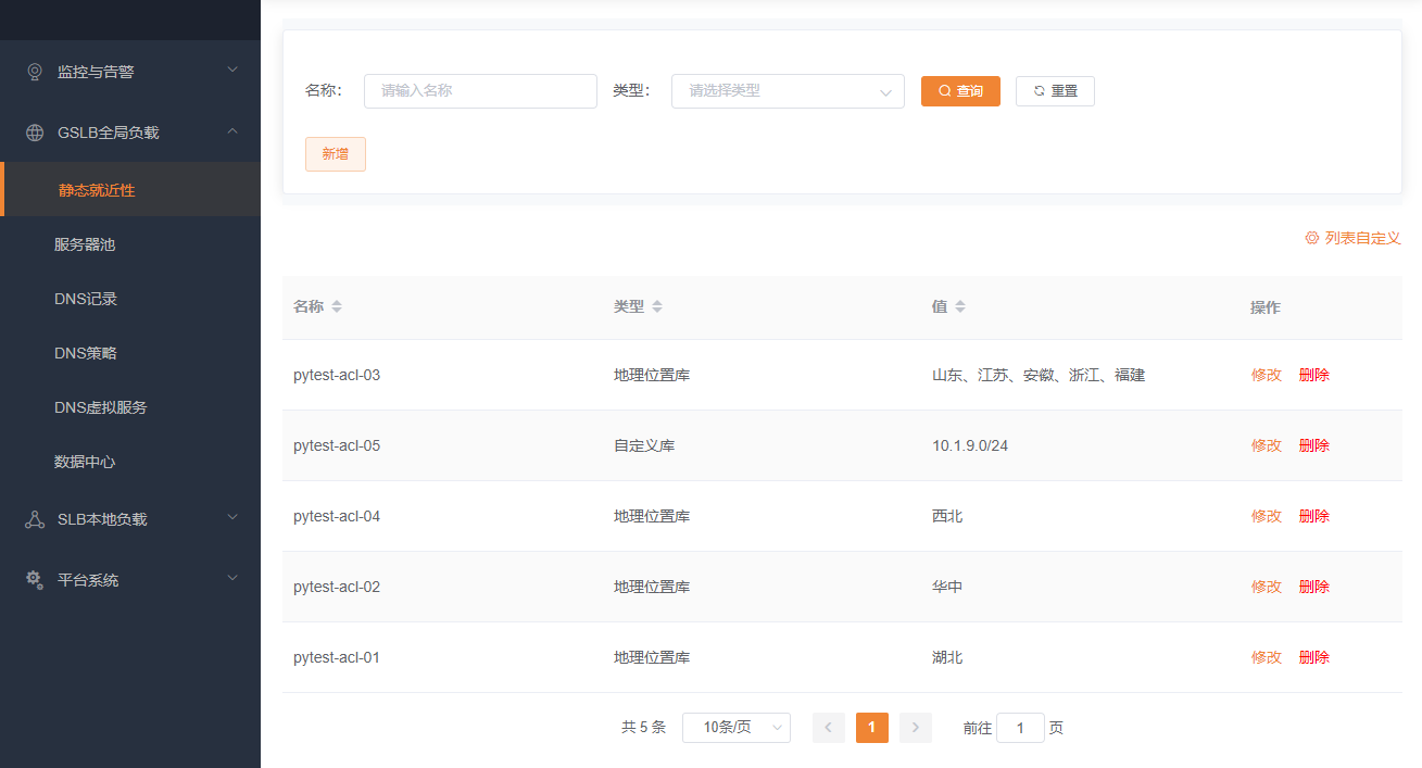 静态就近性列表