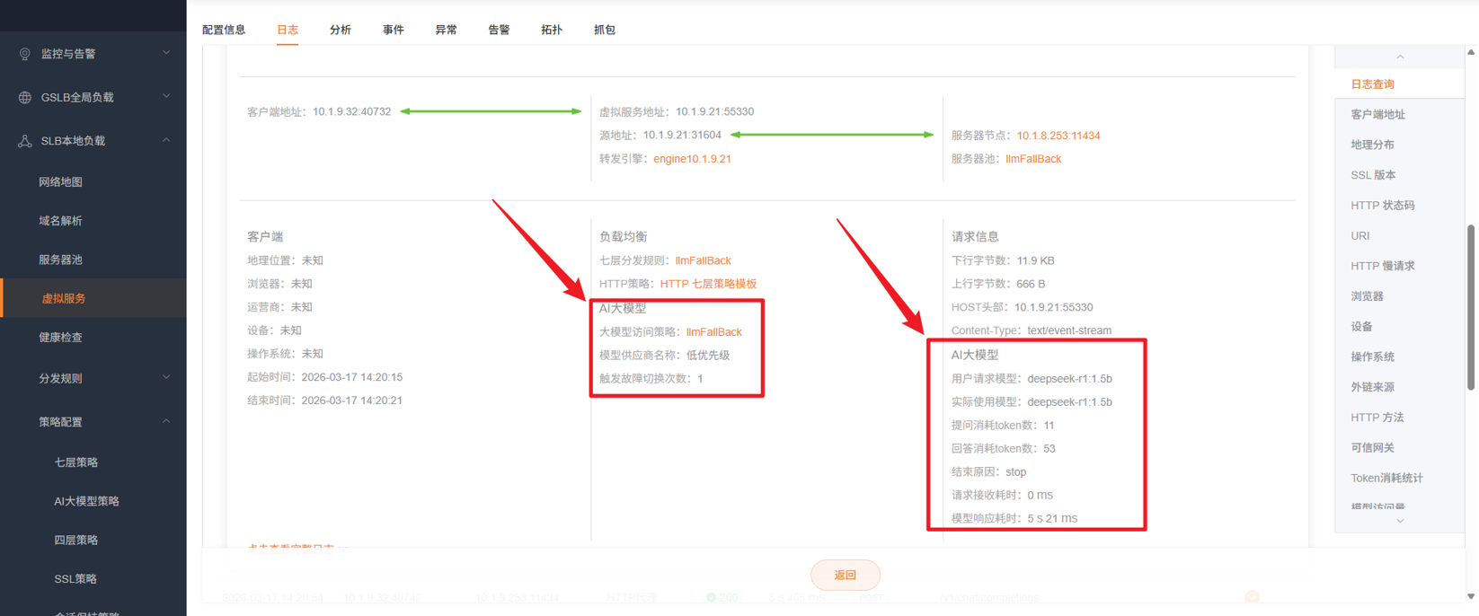 虚拟服务日志AI模型日志
