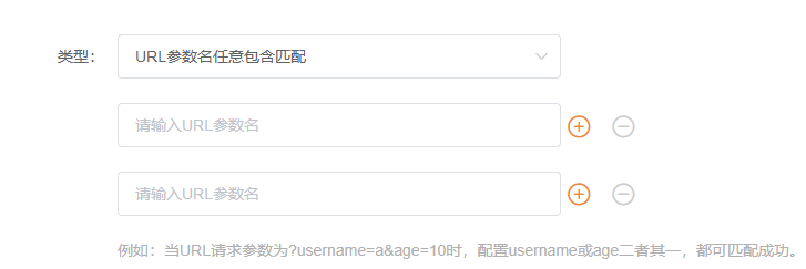 分发策略URL参数名任意包含匹配